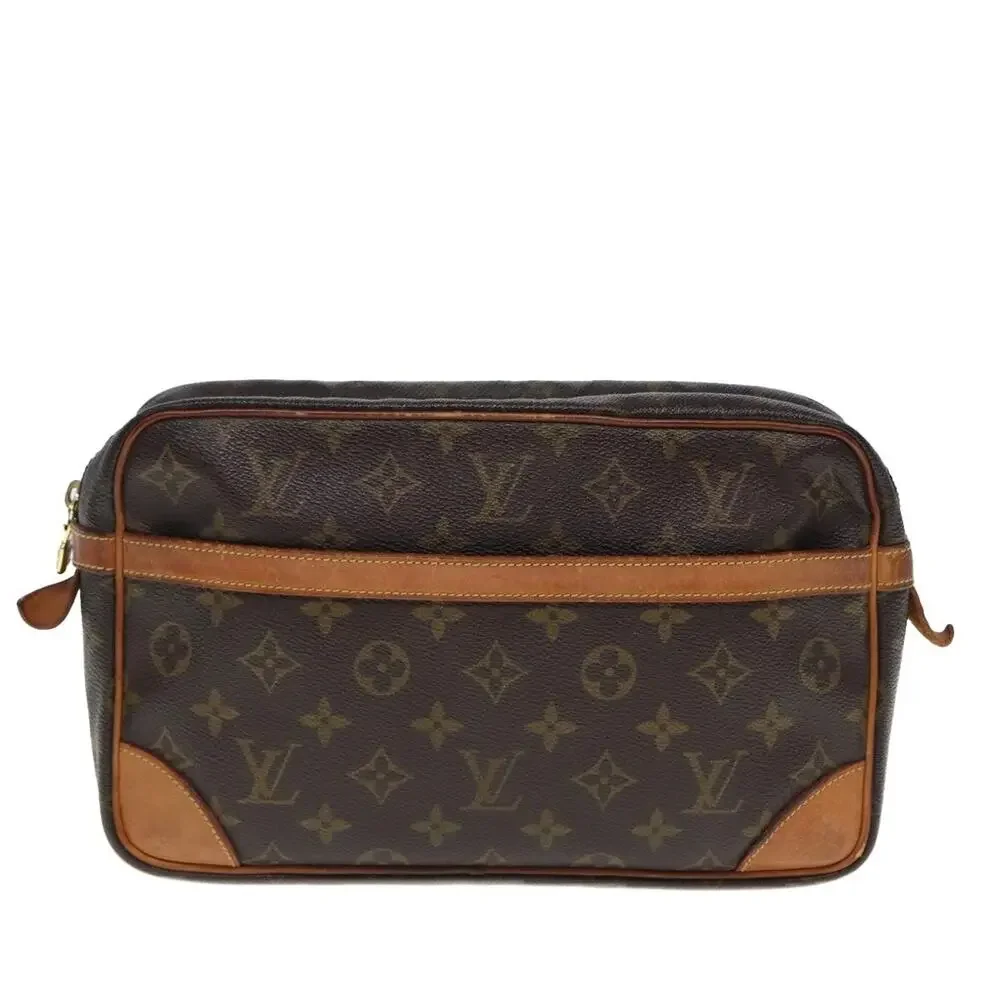 Louis Vuitton Monogram Compiegne 28 Clutch Bag Brown